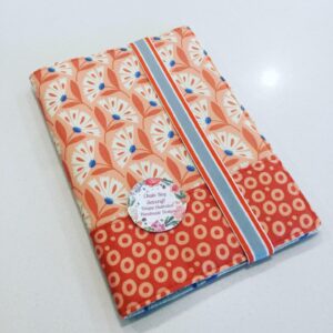 Orange Floral Fabric Journal Cover